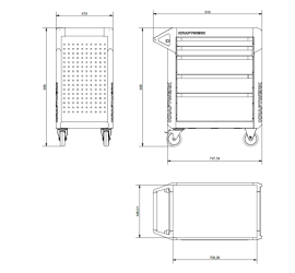 copy of Servante d'atelier 8 tiroirs série "Hightech"