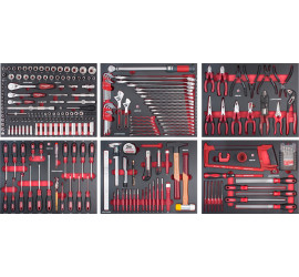 Servante d‘atelier BASIC LINE BT700, 7 tiroirs avec 274 outils - KRAFTWERK