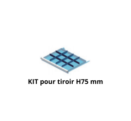 Séparateurs métalliques  pour tiroirs H100 mm BATIK