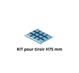 Séparateurs métalliques  pour tiroirs H75 mm BATIK