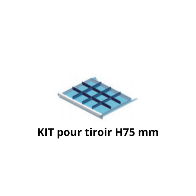 Séparateurs métalliques  pour tiroirs H100 mm BATIK