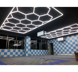 Eclairage Plafond Led - Cadre + 15 Hexagones 6500K