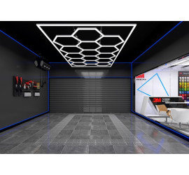 Eclairage Plafond Led - Cadre + 15 Hexagones 6500K