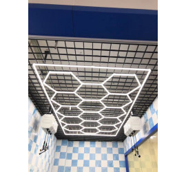 Eclairage Plafond Led - Cadre + 15 Hexagones 4000K