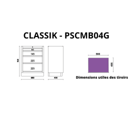 Composition de mobilier d'atelier LILLE - CLASSIK BLACK EDITION