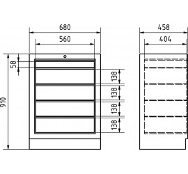 copy of Meuble bas 5 tiroirs MOBILIO