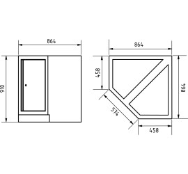 copy of Meuble d'angle bas à 1 porte MOBILIO