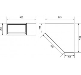 Meuble haut d'angle MOBILIO BLACK