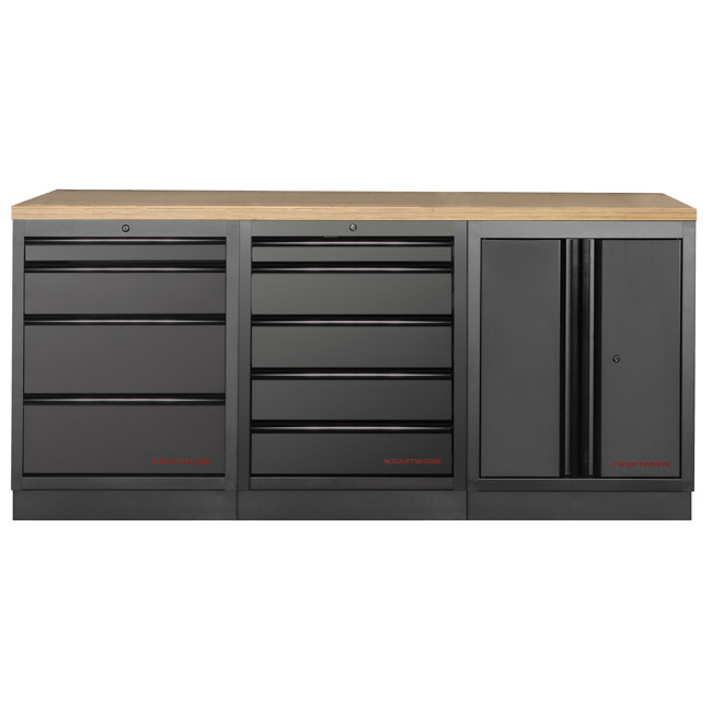 Mobilier d'atelier MOBILIO BLACK - 3964K-BLK-001 version hêtre